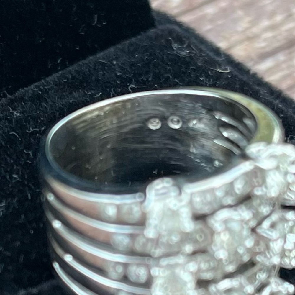 Designer Heirloom Quality 1.5 TCW of full cut diamonds copyrighted© ring 14K WG - Picture 15 of 17